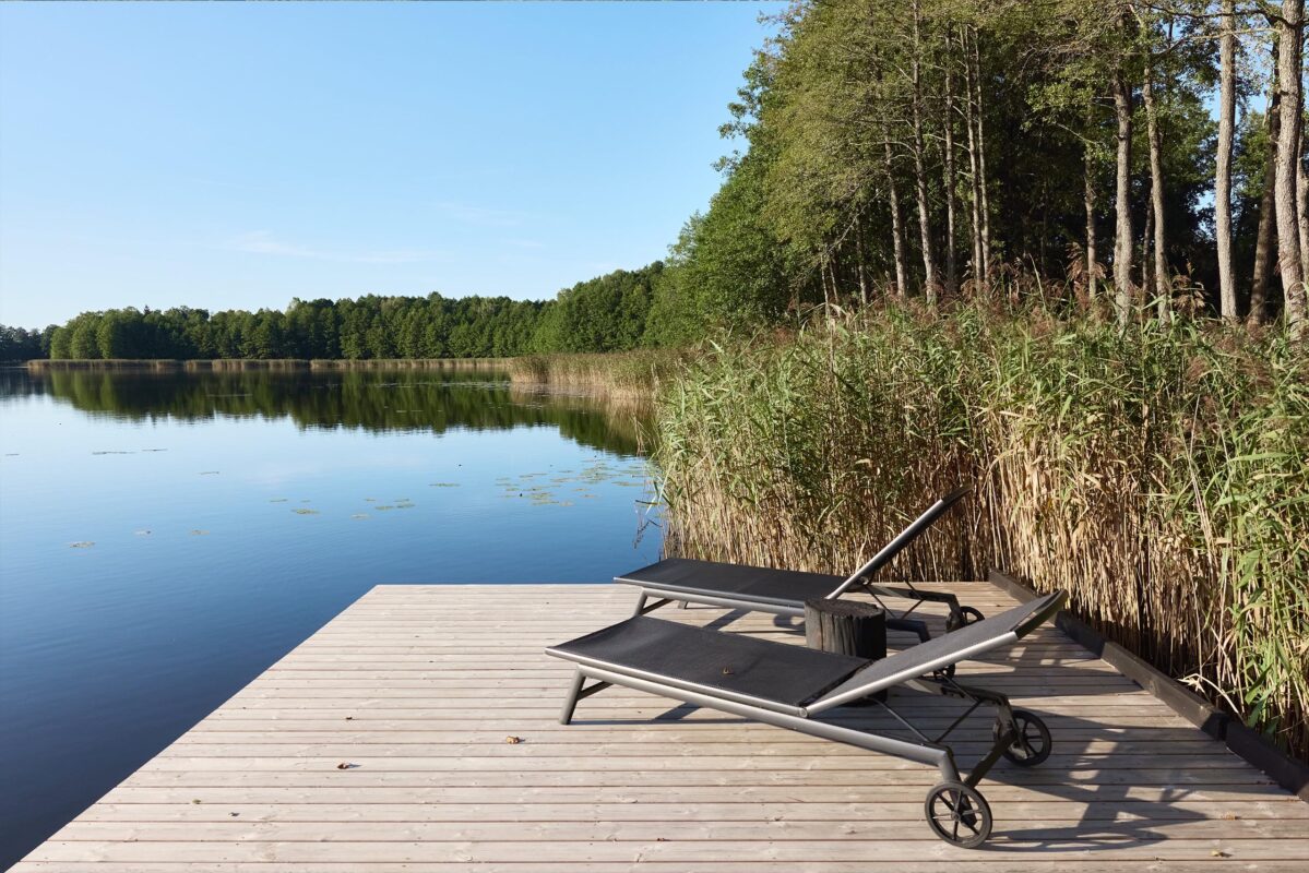 Juoda truoba lieptas prie ežero